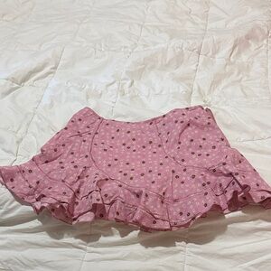 DKNY Pink Floral Skater Skirt